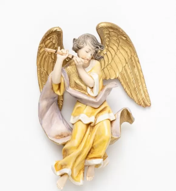 Angeli | Fontanini Angelo Con Flauto (467) Tipo Porcellana Cm.17