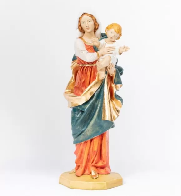 Statue Religiose | Fontanini Madonna Con Bambino In Resina Cm.110