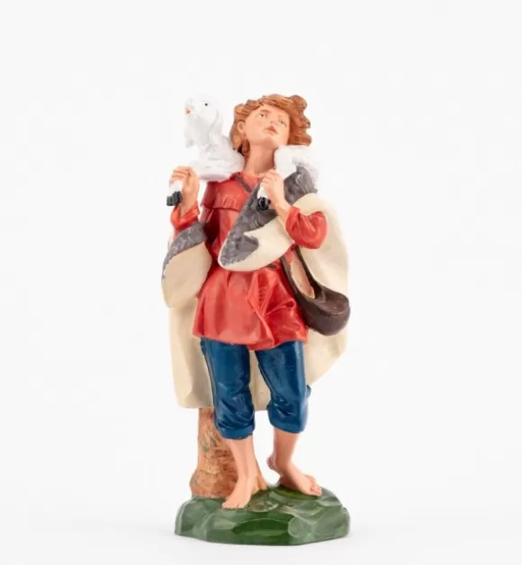 Presepe | Fontanini Pastore (332) Per Presepe Colori Tradizionali Cm.19