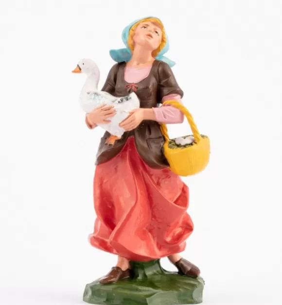 Presepe | Fontanini Pastorella (349) Per Presepe Colori Tradizionali Cm.19
