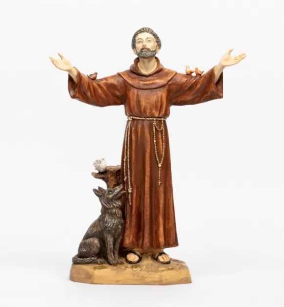 Statue Religiose | Fontanini San Francesco In Resina Cm.51